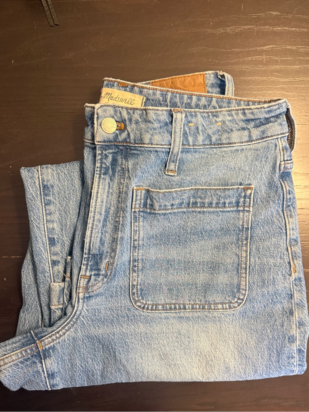 Madewell curvy PVJ patch pocket denim jeans